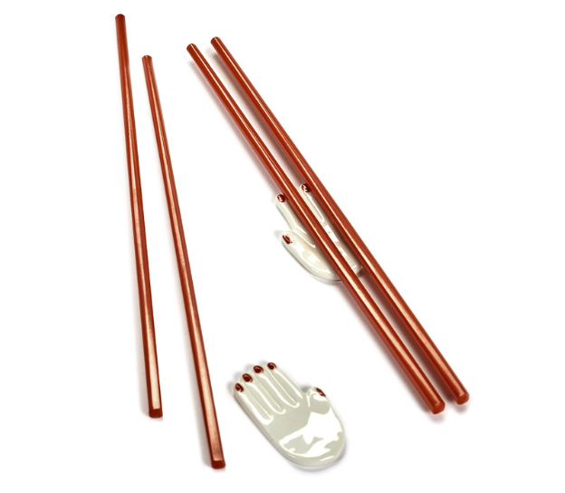 Chopstick Holder und Stbchen / NOMADE